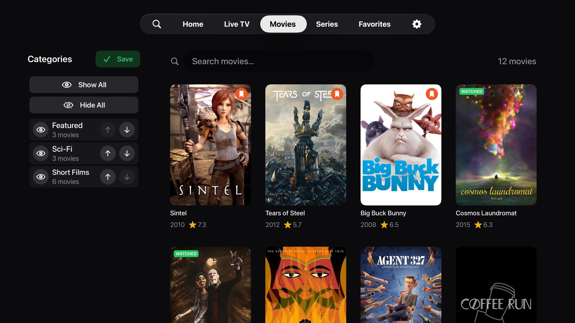 Hiding and ordering categories on Apple&nbsp;TV